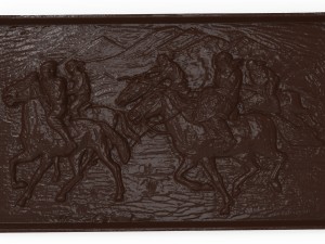 asian horsemen bas relief for cnc 3D Model