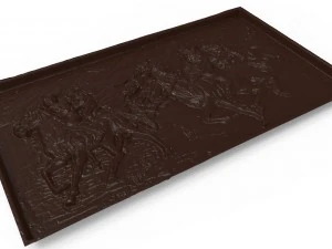 asian horsemen bas relief for cnc 3D Model
