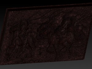 asian horsemen bas relief for cnc 3Dモデル