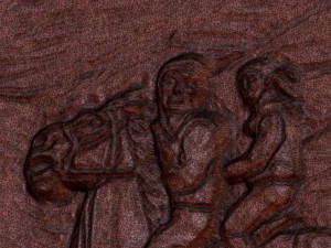 asian horsemen bas relief for cnc 3Dモデル