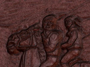asian horsemen bas relief for cnc 3D Model