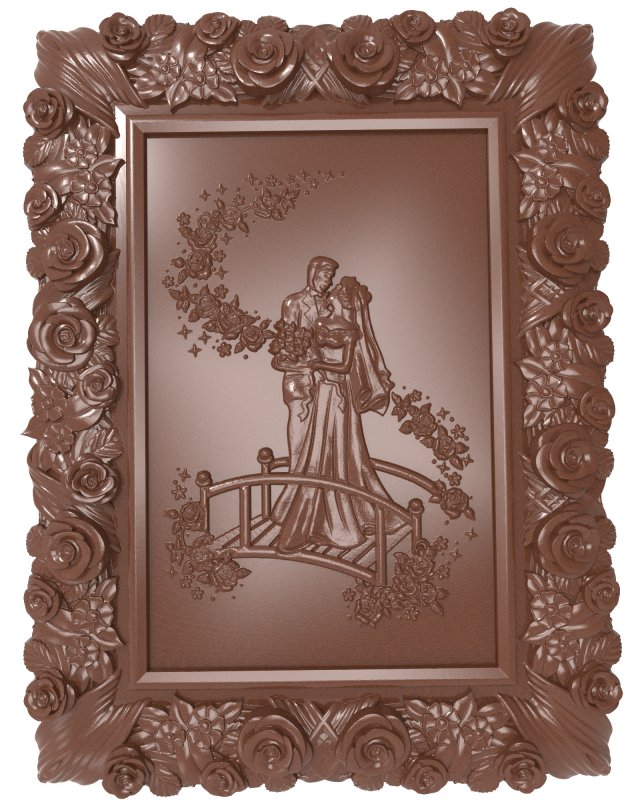newlyweds just married bas relief for cnc Modèle 3D .c4d .max .obj .3ds .fbx .stl .blend 