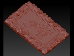 newlyweds just married bas relief for cnc Modèle 3D