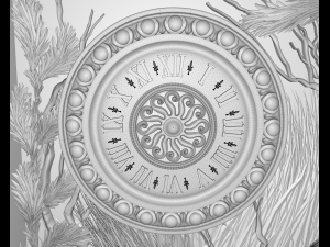 the hunting time bas relief 3D Model
