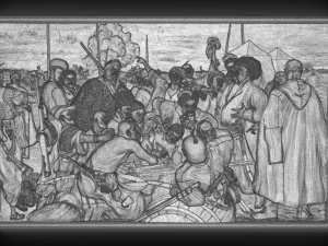 reply of the zaporozhian cossacks bas relief Modelo 3D