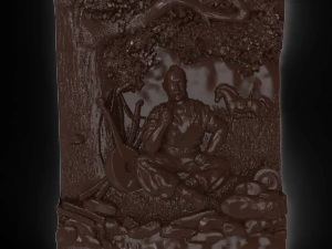 cossack mamay bas relief 3D Model