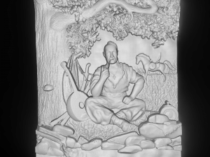 cossack mamay bas relief 3Dモデル