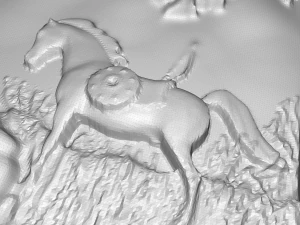cossack mamay bas relief 3D Model