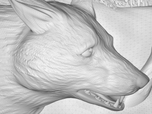 hunting wolf pack bas relief 3Dモデル