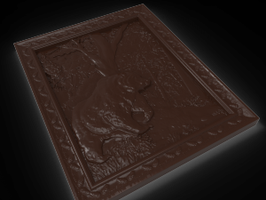 bear in the forest bas relief for cnc 3D Model