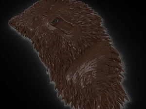 angry bear bas relief for cnc 3D Model