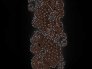 grapes bas relief for cnc 3D Model