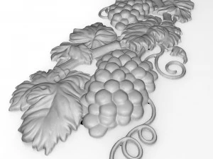 grapes bas relief for cnc 3D Model