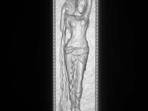 greek girl with water bas relief 3Dモデル