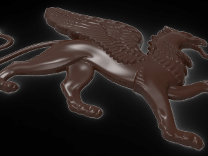 griffin bas relief Model 3D