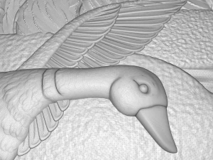 geese on the pond bas relief for cnc 3D Model