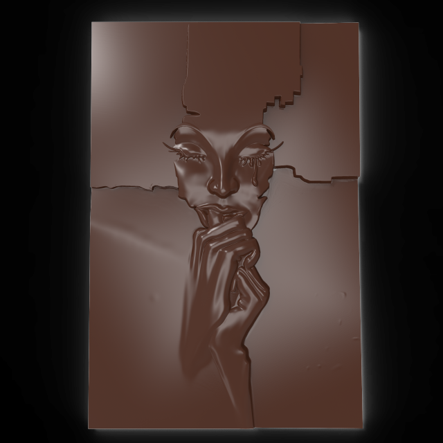 the tear of girl bas relief 3D 모델 .c4d .max .obj .3ds .fbx .stl .blend 
