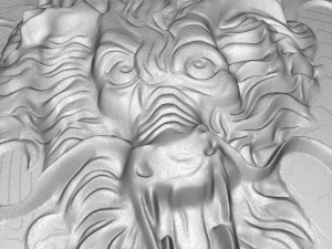 chinese dragon in circle bas relief for cnc 3D-Modell