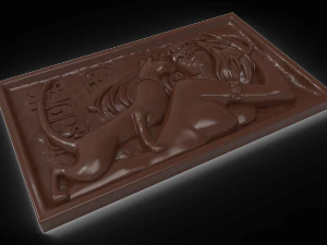 cleopatra with cat bas relief 3D Model