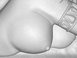 cleopatra with cat bas relief 3D Model