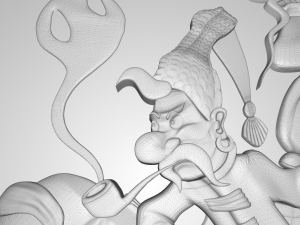 characters from cartoon cossacks bas relief 3Dモデル