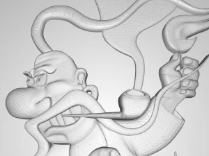 characters from cartoon cossacks bas relief 3D Model