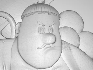 characters from cartoon cossacks bas relief 3D Model