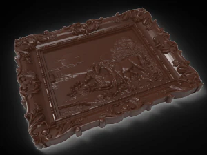 horses bas relief 3D Model