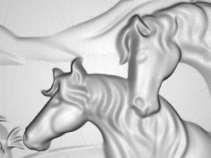 horses bas relief 3D Model