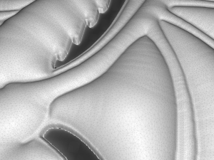 dragon with two paws bas relief for cnc Model 3D