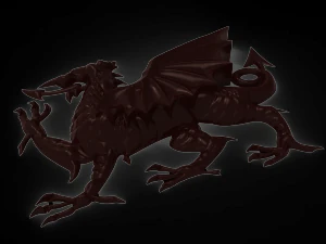 welsh dragon bas relief for cnc 3D Model