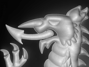 welsh dragon bas relief for cnc Modèle 3D
