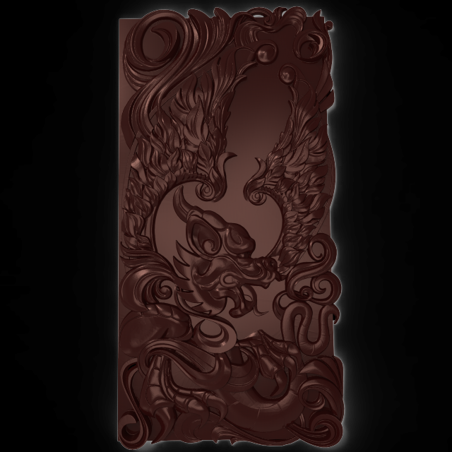 european dragon with wings bas relief for cnc 3D-Modell .c4d .max .obj .3ds .fbx .stl .blend 