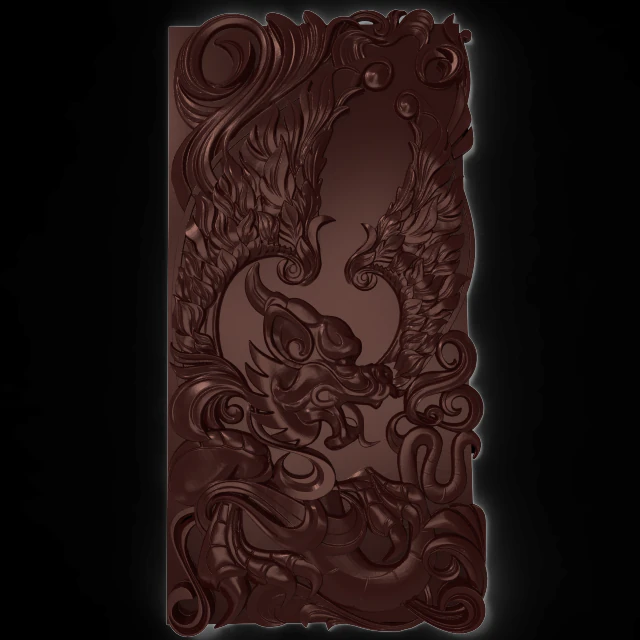 european dragon with wings bas relief for cnc 3D Model .c4d .max .obj .3ds .fbx .stl .blend 