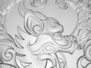 european dragon with wings bas relief for cnc 3D-Modell