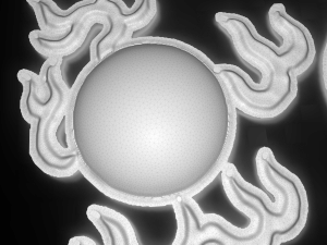 chinese dragon and fire ball bas relif for cnc 3D Model