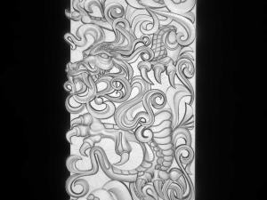 european dragon without wings bas relif for cnc 3Dモデル