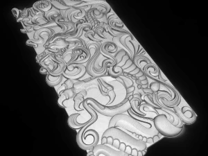 european dragon without wings bas relif for cnc 3D Model