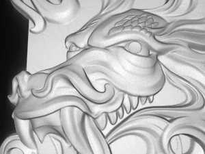 european dragon without wings bas relif for cnc 3D Model