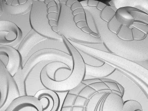 european dragon without wings bas relif for cnc 3D Model