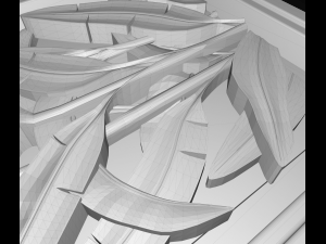 a plant in the frame bas relief for cnc Model 3D