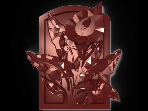 the flower calla bas relief for cnc 3D-Modell
