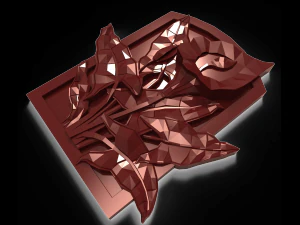 the flower calla bas relief for cnc 3D Model