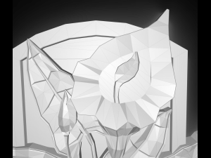 the flower calla bas relief for cnc 3D 模型
