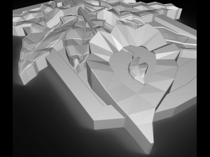 the flower calla bas relief for cnc 3D 模型