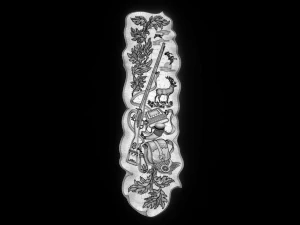 the hunting panel bas relief 3D Model