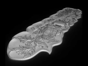 the hunting panel bas relief 3D Model