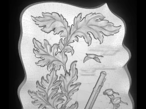 the hunting panel bas relief 3D Model
