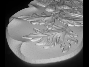 the hunting panel bas relief 3D Model