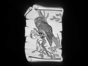 owl on the branch bas relief for cnc 3D 模型